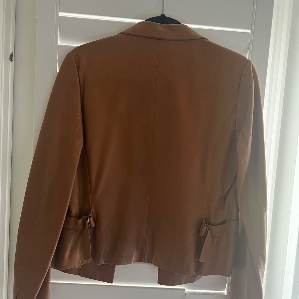Light brown leather jacket size S no brand
